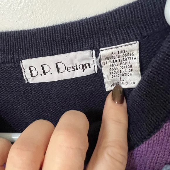 B. P. Design Womens Winter Design Snowman Holiday Zip Up Sweater - Picture 2 of 4